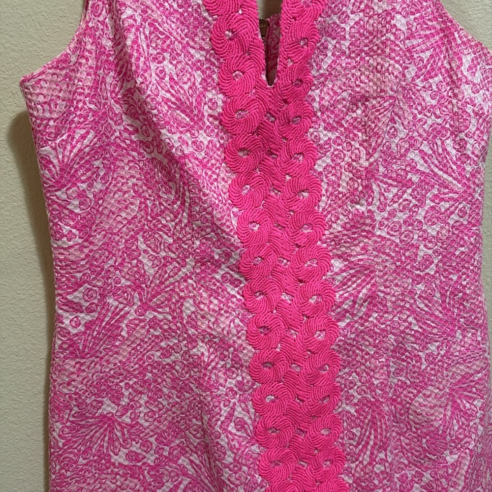 Lilly Pulitzer Pink See Ya Later Shift Dress Size 6 - Picture 9 of 9